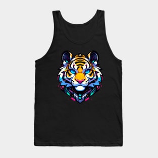 Cyberpunk Neon Furry Anthro Tiger Tank Top